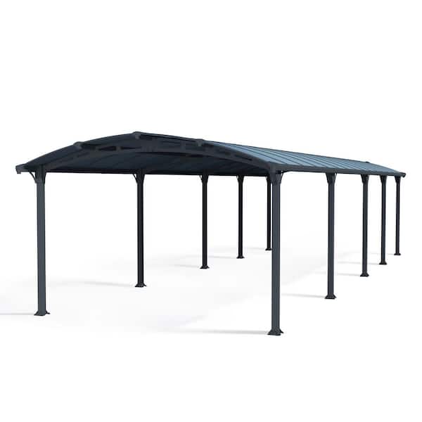 Arcadia 12 ft. x 35 ft. Gray/Gray Carport