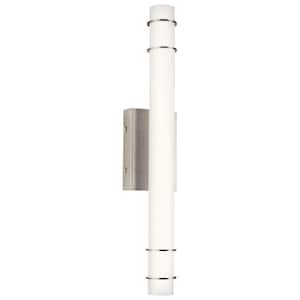 Korona 24.75 in. Brushed Nickel Integrated LED Transitional Linear Bathroom Vanity Light Bar