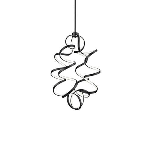 Synergy 34'' Black LED Unique Statement Pendant Light