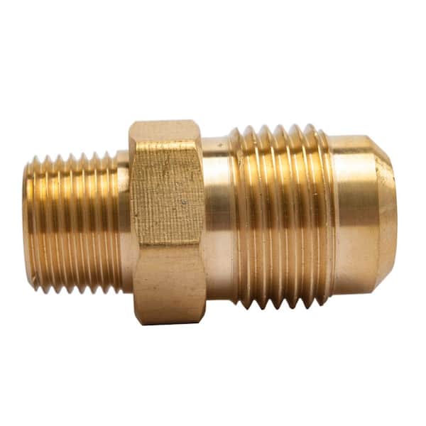 Male Union Brass 3/8 OD Flare x 3/8-In MIP -PSSL-14 Gas Pipe Fitting 