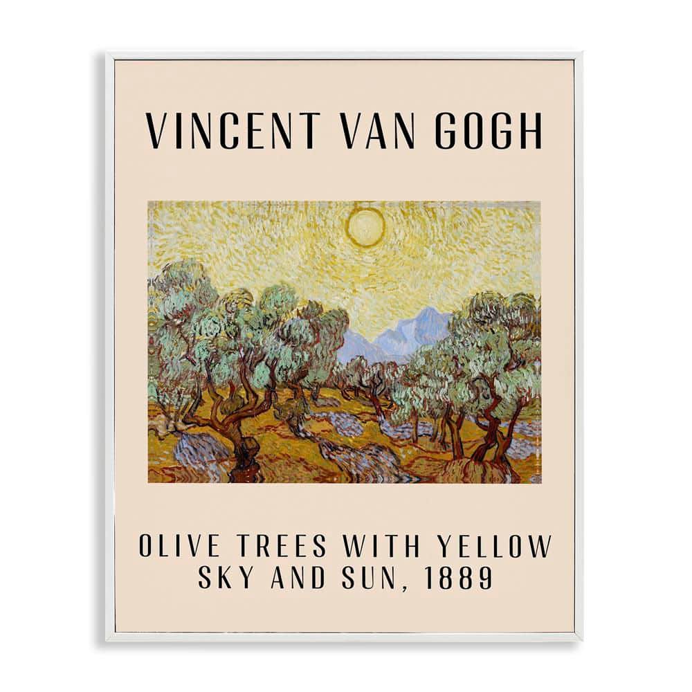Classic Olive Trees Van Gogh by Daphne Polselli White Framed Nature Giclee Art Print 20 in. x 16 in. price history on PriceWatchPro