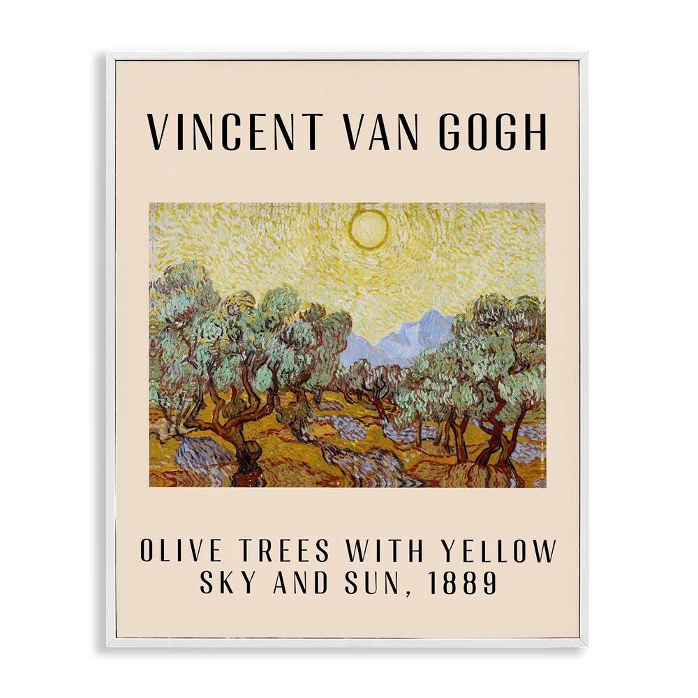 Classic Olive Trees Van Gogh by Daphne Polselli White Framed Nature Giclee Art Print 30 in. x 24 in. price history on PriceWatchPro