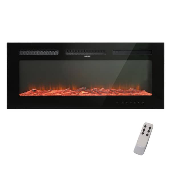 Clihome 36 in. Classic Built-in or Wall-Mounted Direct Vent Electric Fireplace Insert