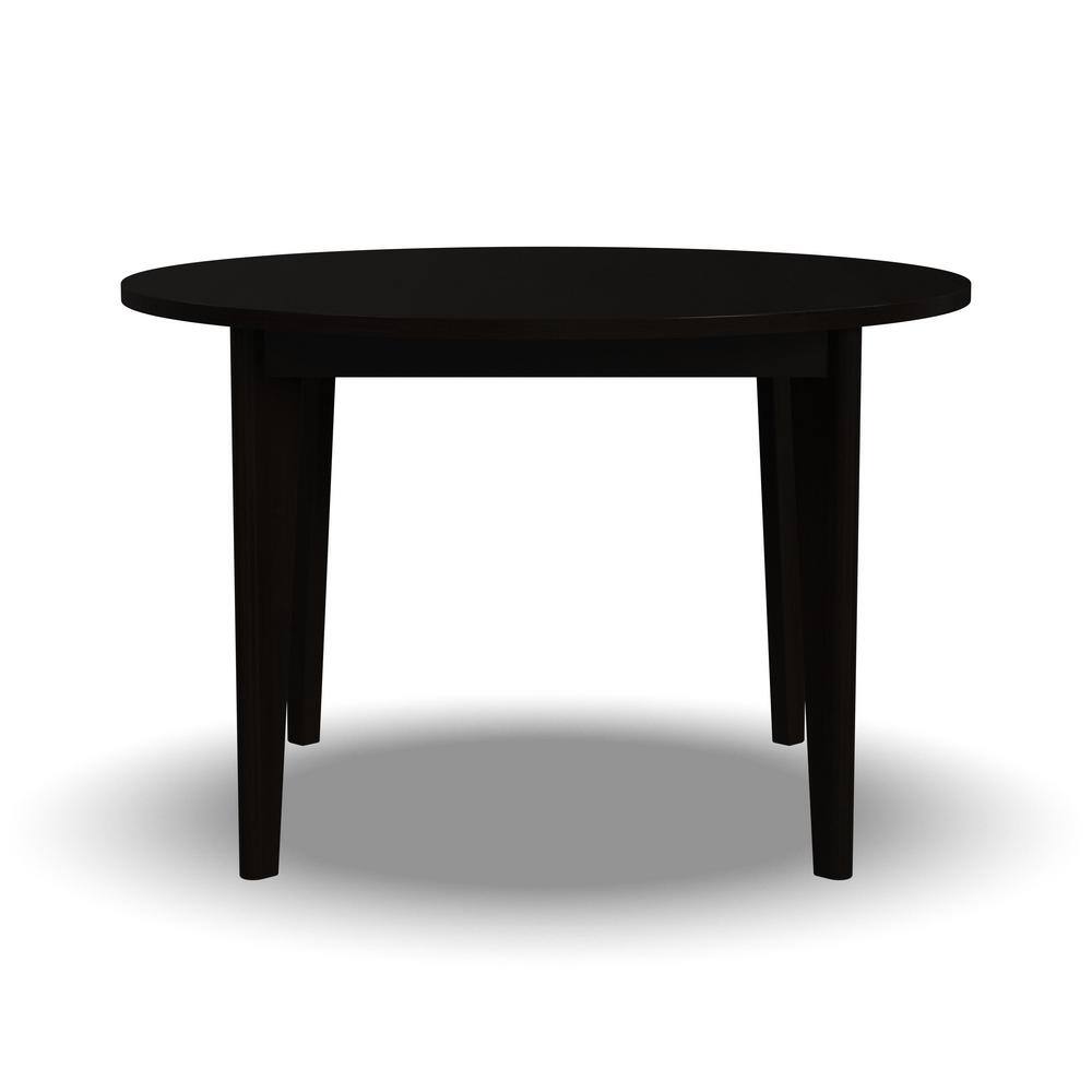 Brentwood Black Round Wood Dining Table for Four