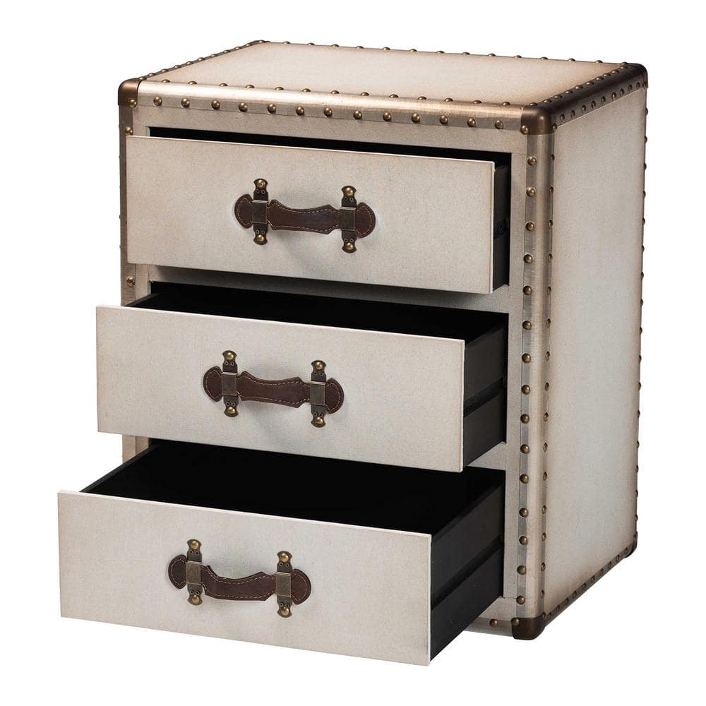 Mallison 20.9 in. Black Rectangle Canvas End Table - thumbnail 4