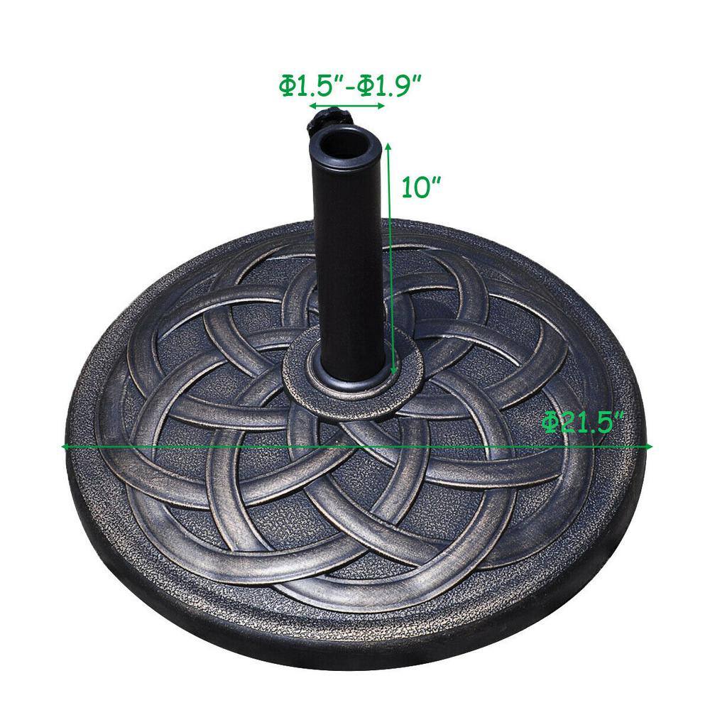 22" Bronze Heavy Duty Round Metal Patio Umbrella Base