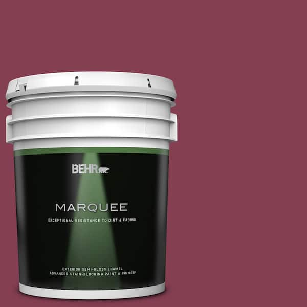 BEHR MARQUEE 5 gal. #S-H-100 Exotic Flowers Semi-Gloss Enamel Exterior Paint & Primer