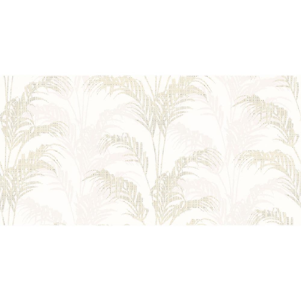 Ivory Palm Rattan Non-Woven Removable Wallpaper