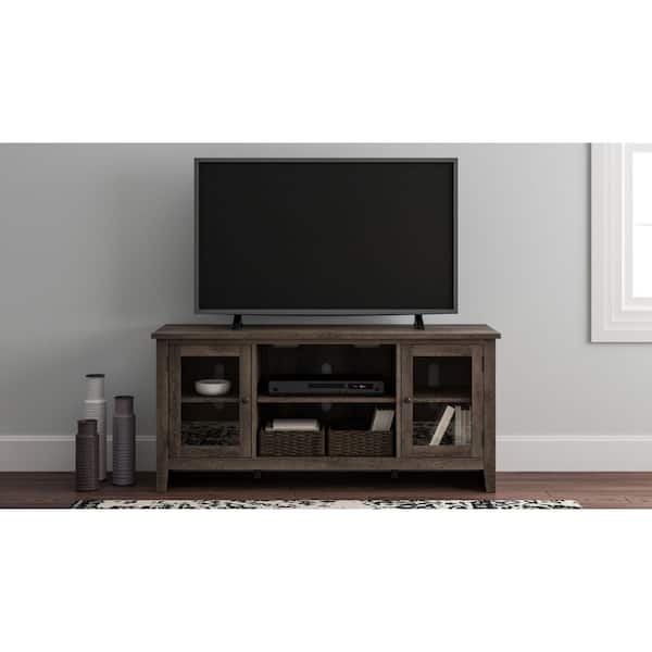 Signature DESIGN BY ASHLEY Arlenbry Gray TV Stand Fits TV's up to 69 in. with Adjustable Shelves