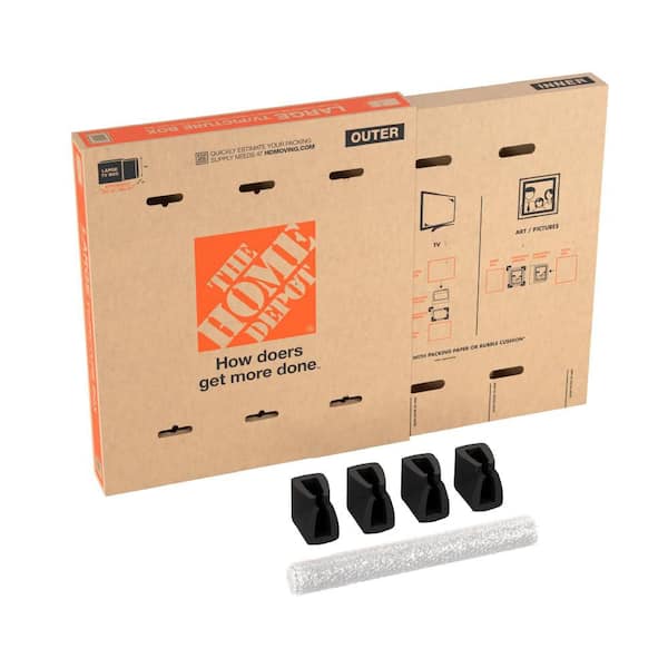 37.5 in. L x 6 in. W x 41 in. D Heavy Duty TV and Picture Moving Shipping and Packing Box