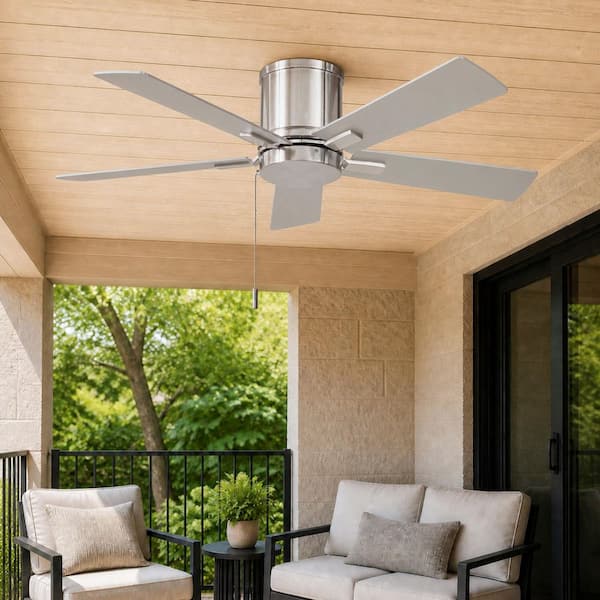 Hampton Bay Grantway 48 in. Indoor/Covered Outdoor Brushed Nickel