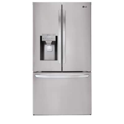 22 cu. ft. French Door Smart Refrigerator with Glide N' Serve, Wi-Fi Enabled in PrintProof Stainless Steel,Counter Depth