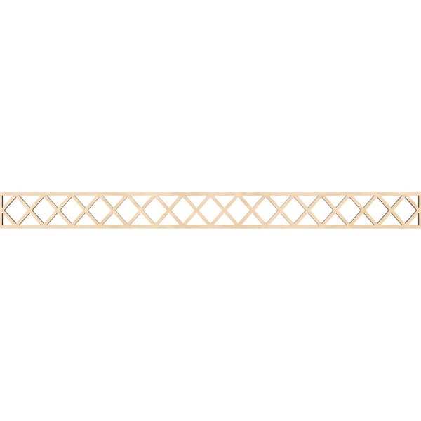 Ekena Millwork Wolford Fretwork 0.25 in. D x 46.375 in. W x 4 in. L Birch Wood Panel Moulding