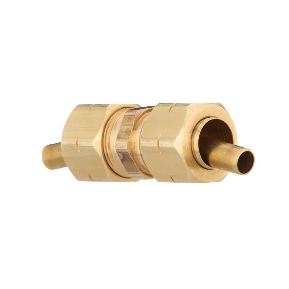 Durable Brass Compression Coupling Fitting Adapter, 3/8" x 3/8"