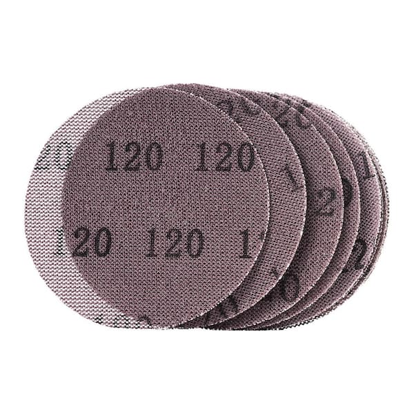 5 in. Mesh Abrasive Sanding Discs, 50-Pieces 120 Grit, Anti-Clogging Ceramic, Hook-and-Loop for Metal, Wood,2025 Upgrade