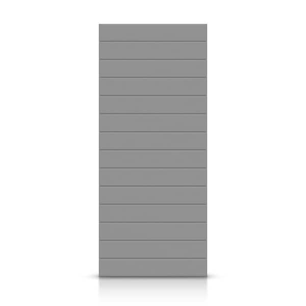 CALHOME 42 in. x 80 in. Hollow Core Light Gray Painted Composite MDF Interior Door Slab