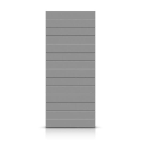 CALHOME 30 in. x 96 in. Hollow Core Light Gray Painted Composite MDF Interior Door Slab