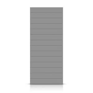 36 in. x 96 in. Hollow Core Light Gray Stained Composite MDF Interior Door Slab
