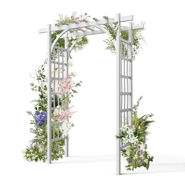 Karl home 85 in. x 61 in. Grande Vinyl Arbor