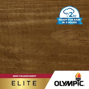 Elite 5 gal. ST-2028 Tobacco Semi-Transparent Exterior Stain and Sealer in One Low VOC