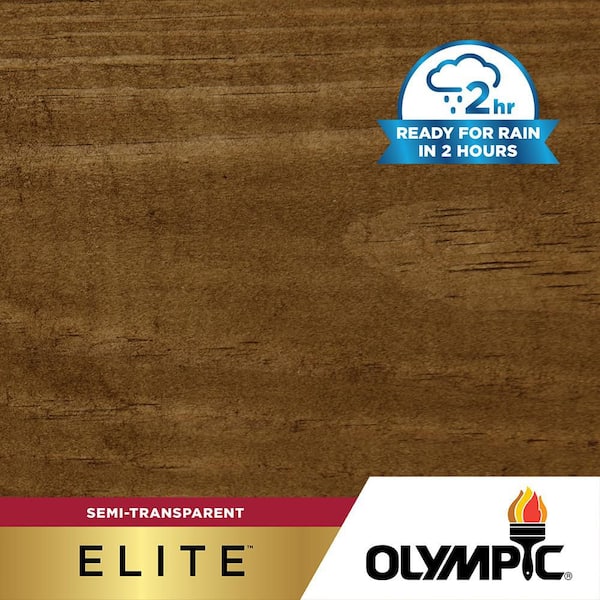 Elite 5 gal. ST-2028 Tobacco Semi-Transparent Exterior Stain and Sealer in One Low VOC