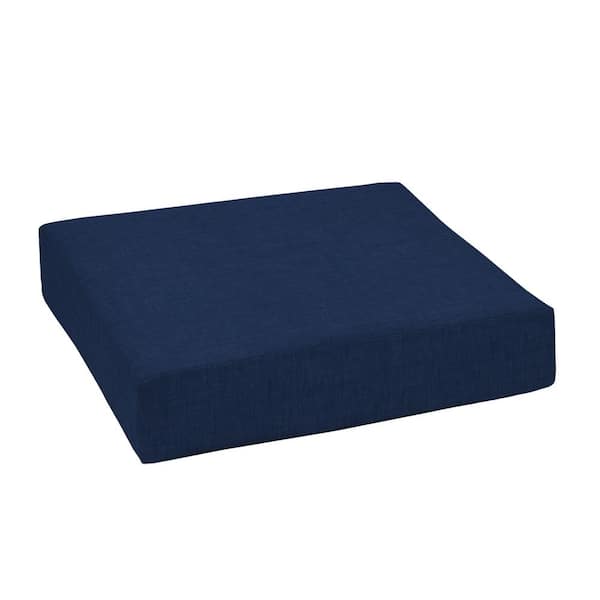 Photo 1 of 24 in. x 24 in. Outdoor Lounge Chair Cushion in Sapphire Blue Leala