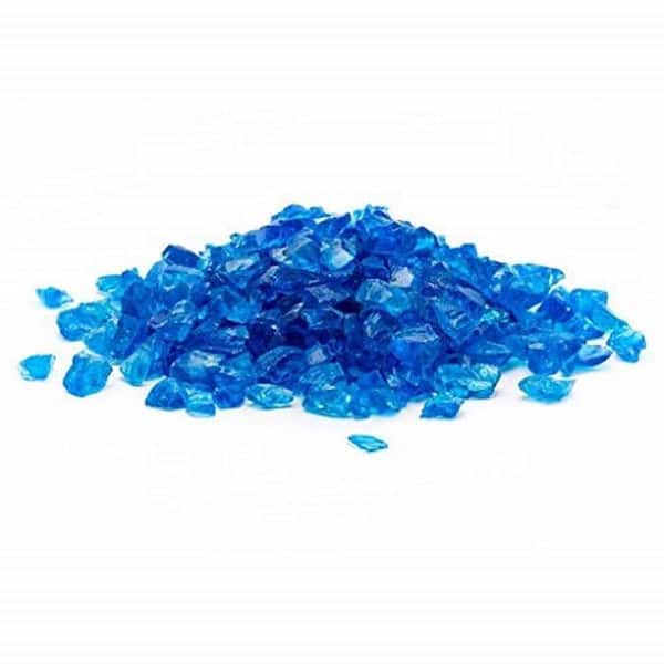 Margo Garden Products 1/2 in. 25 lb. Medium Turquoise Landscape Fire Glass