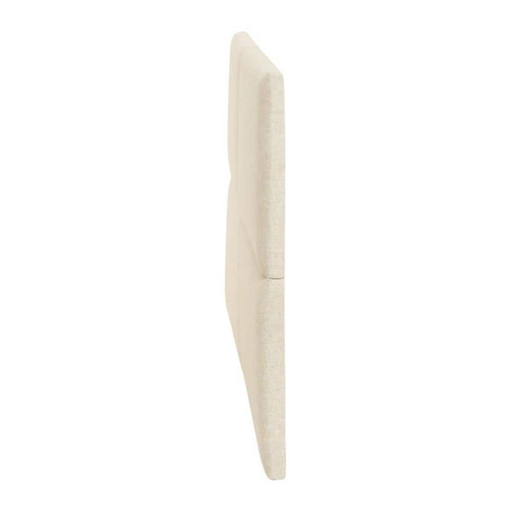 Natural Linen Blend Sound Reducing King Upholstered Headboard