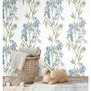 30.75 sq.ft. Nouveaux Wisteria Peel and Stick Wallpaper