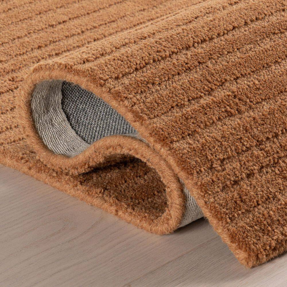 Southwest Rust Handmade Wool Striped 4' x 6' Area Rug