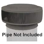 12 in. D Grey Aluminum Aura PVC Vent Cap Exhaust Static Roof Vent with Adapter for Sch. 40 or Sch. 80 PVC Pipe