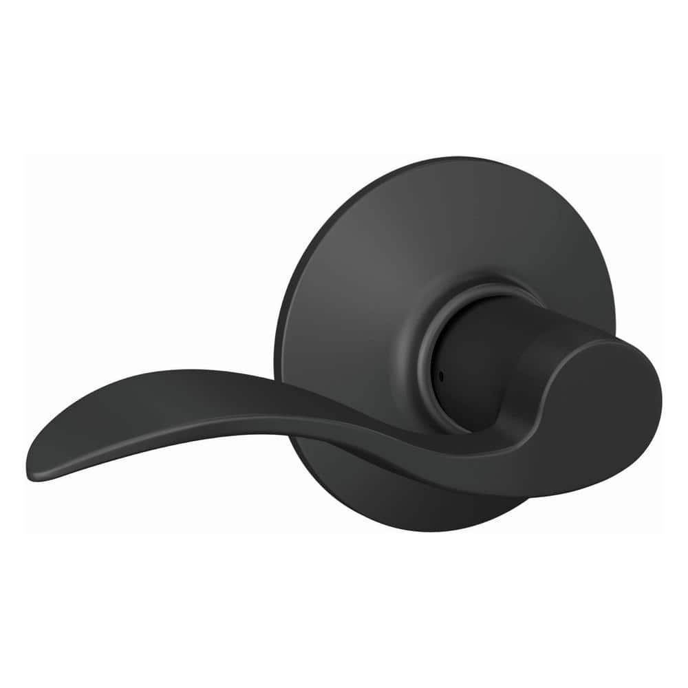 Schlage Accent Matte Black Passage Hall/Closet Door Handle F10 G