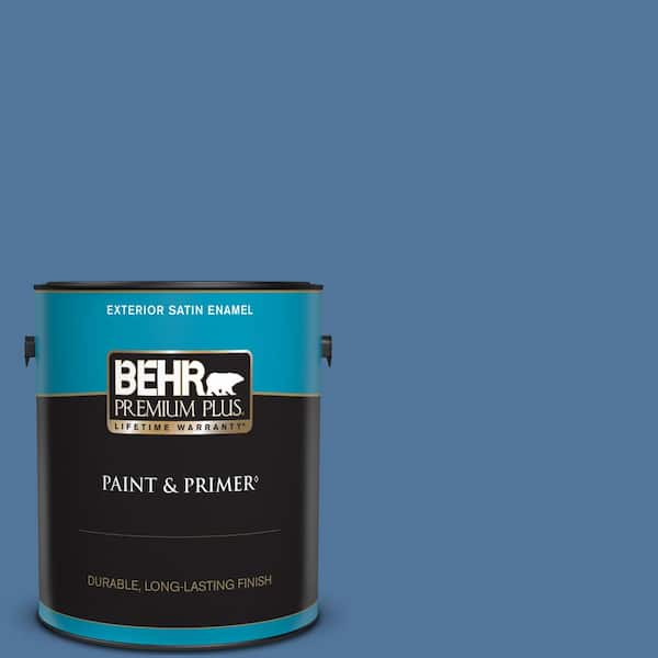 BEHR PREMIUM PLUS 1 gal. #580D-6 Liberty Satin Enamel Exterior Paint & Primer