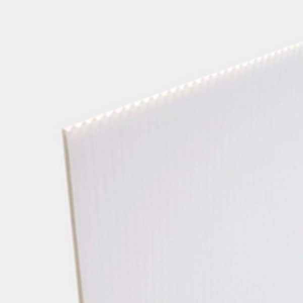 Coroplast 36 in. x 72 in. x 0.157 in. (4mm) White Corrugated Twinwall Plastic Sheet