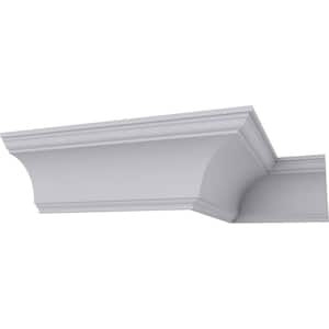 SAMPLE - 8 in. x 12 in. x 7-7/8 in. Polyurethane Eris Smooth Crown Moulding