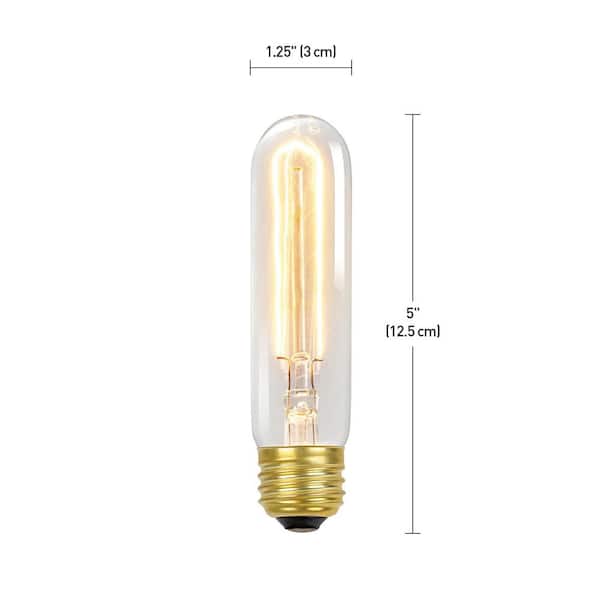 Globe Electric 60-Watt Incandescent T10 Antique Style Radio Tube Medium Base Light Bulb - Vintage Style Light Bulb