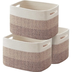 Storage Basket, Woven Baskets for Storage- Pack of 3, Gradient Yellow