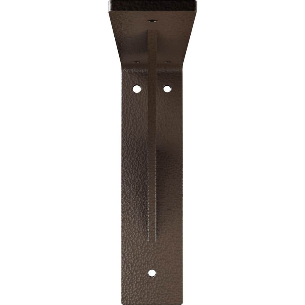 Legacy Hammered Brown 2"W x 8"D Steel Bracket for Modern Industrial Decor