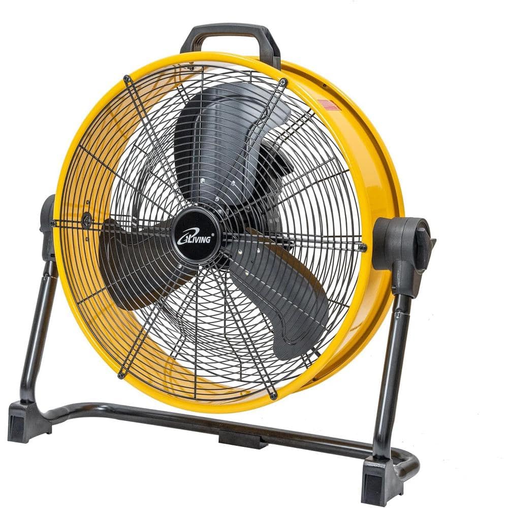 20 in. 3 Fan Speeds Heavy Duty High Velocity Barrel Floor Drum Fan with DC Brushless Motor, Yellow price history on PriceWatchPro