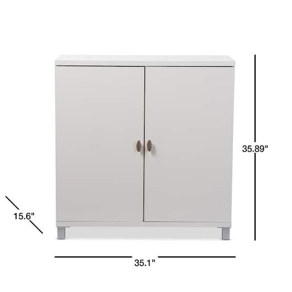 Baxton Studio Marcy White Storage Cabinet 28862 6470 HD The Home