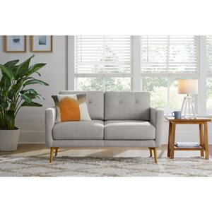 Whaverton Square Arm 2-Seater Loveseat Sofa in Stone Gray (54" W)