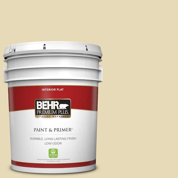 BEHR PREMIUM PLUS 5 gal. #370E-3 Willow Herb Flat Low Odor Interior Paint & Primer
