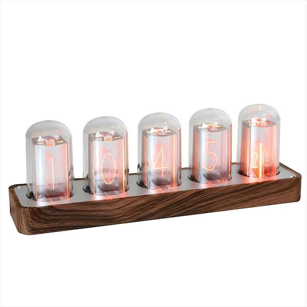 Nixie Tube Clock with Wi-Fi SYNC, Alarm & Timer, 12/24H Display, No Assembly Required, A Retro Gift for Friends