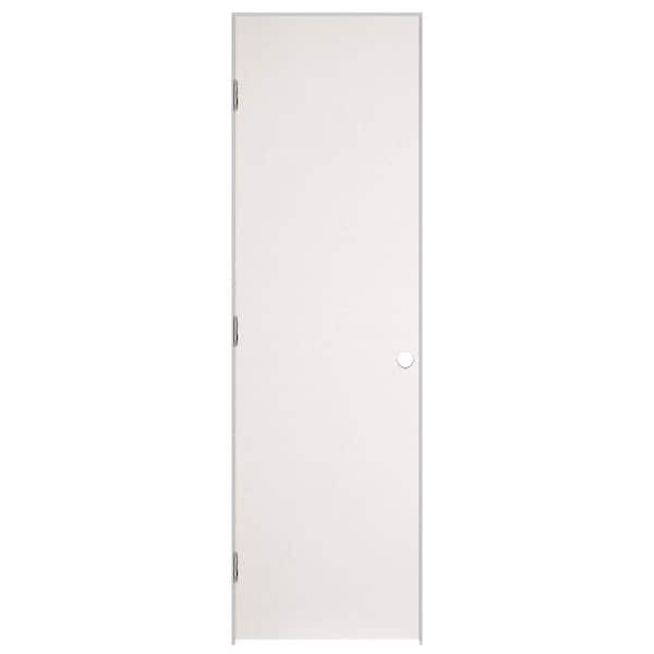 Masonite Hardboard 30 in. x 80 in. Right-Handed Flush Solid Core Primed Composite Single Interior Door with Flat Jamb