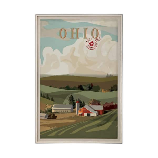 Ohio Go Series Brown Framed Wall Art 61.5 in. x 41.5 in.