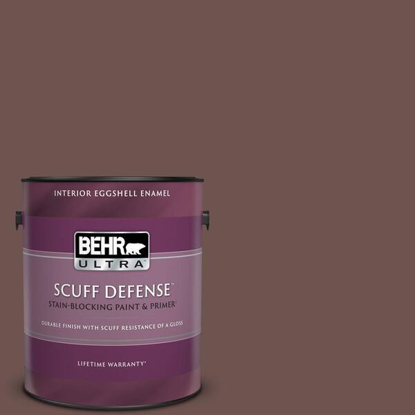 BEHR ULTRA 1 gal. #710B-6 Painted Leather Extra Durable Eggshell Enamel Interior Paint & Primer