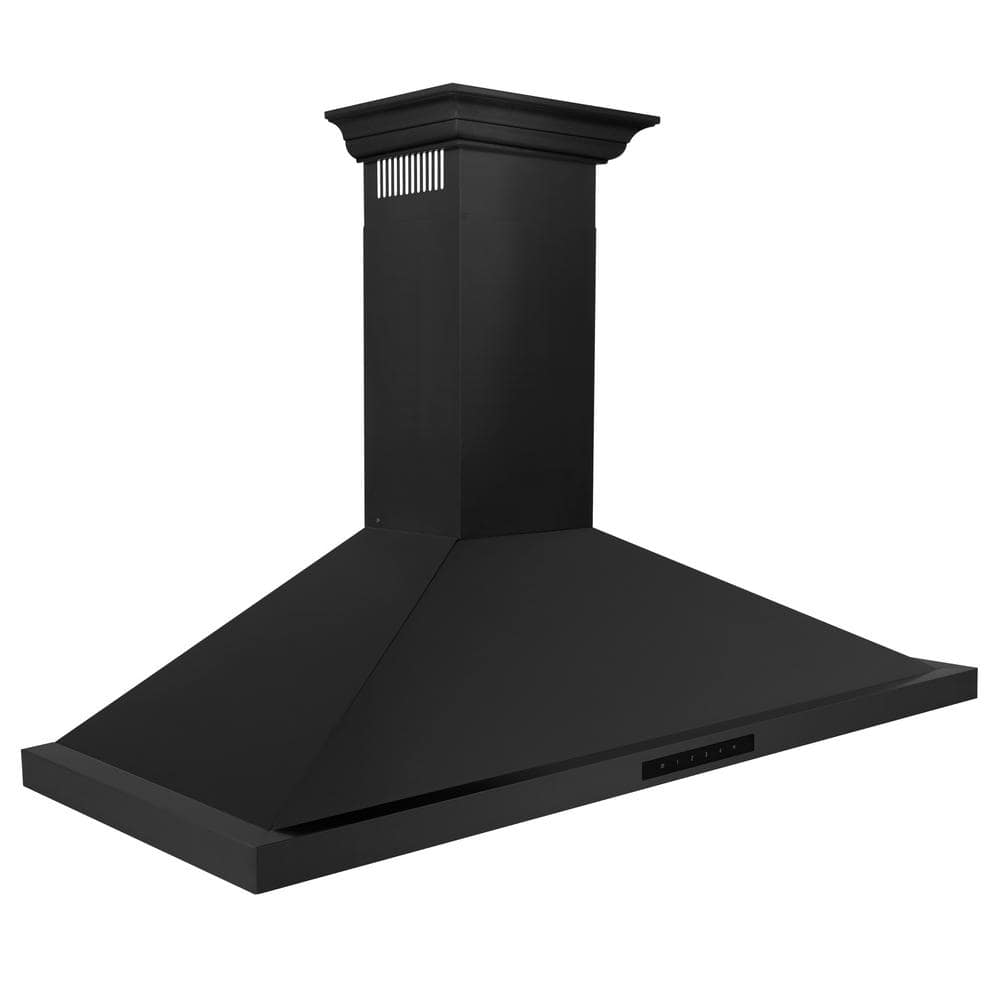 42-inch Black Stainless Steel Convertible Wall Mount Range Hood