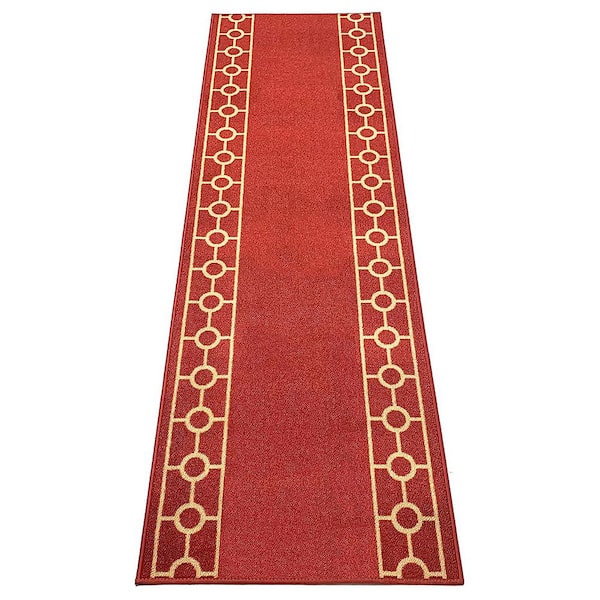 Chain Border Design Cut to Size Red Color 31 .5 Width x Your