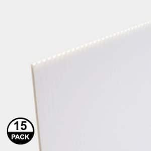 24 in. x 18 in. x 0.157 in. (4mm) White Corrugated Twinwall Plastic Sheet (15-Pack)