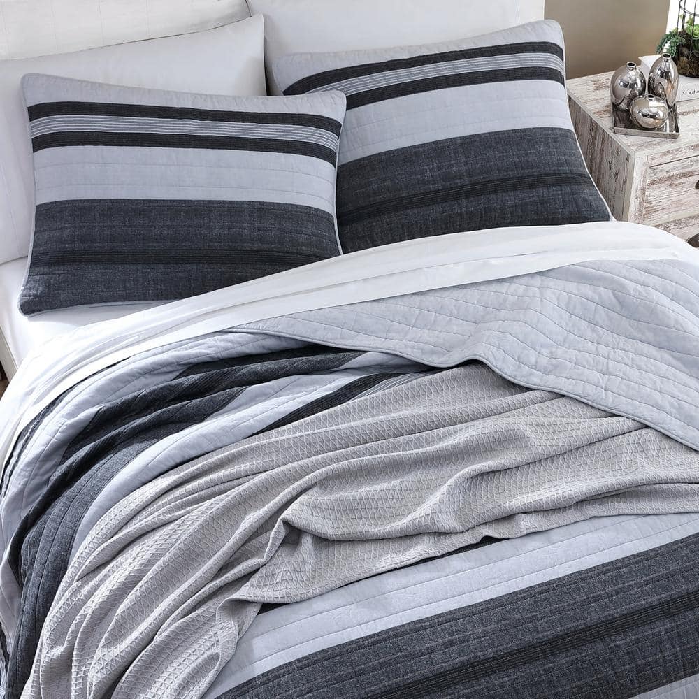 Twin Multicolor Cotton Reversible Quilt Set